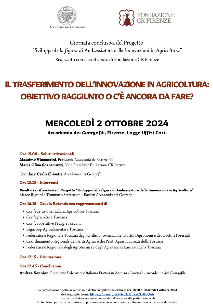 Il trasferimento dell'innovazione in agricoltura: obiettivo raggiunto o c'è ancora da fare?